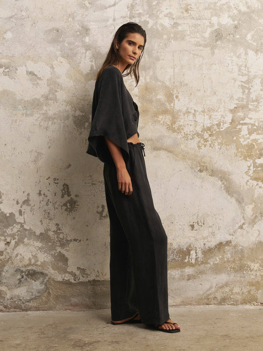 Lucid Flow Tie Pants - Black