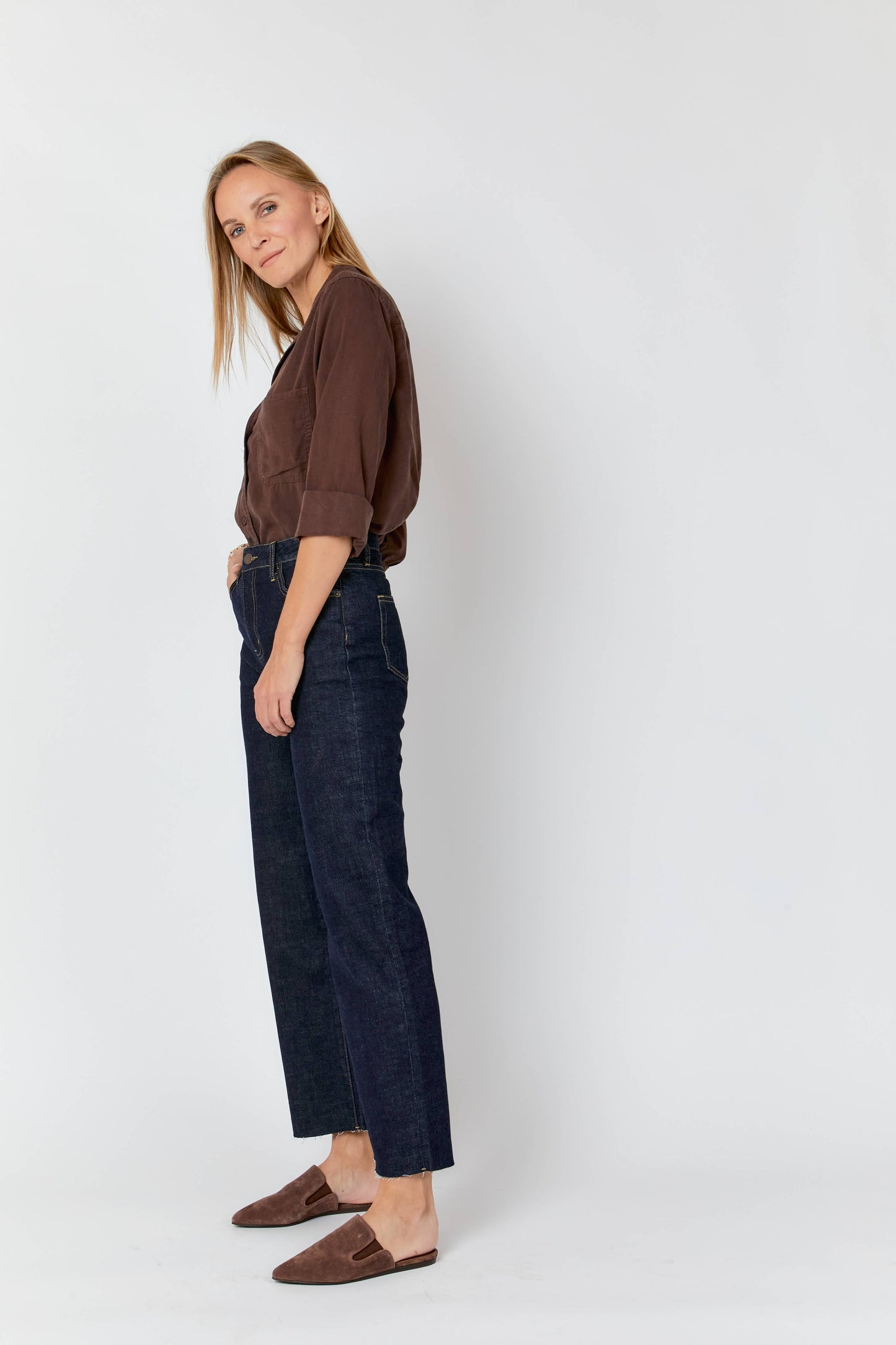 Aberdeen High Rise Wide Leg Crop Sculpt+ Timbers