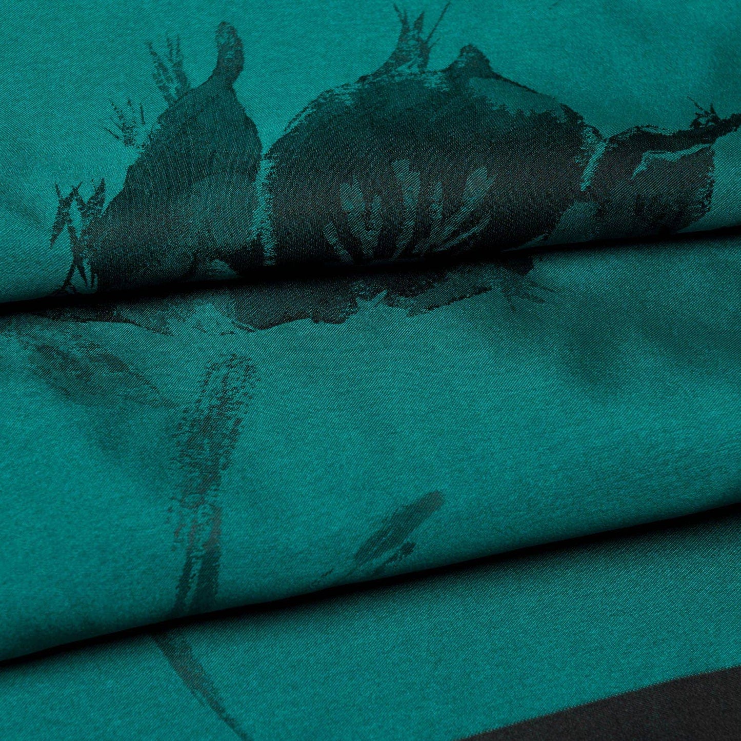 Fortuna - Silk Scarf/Shawl - Emerald Green