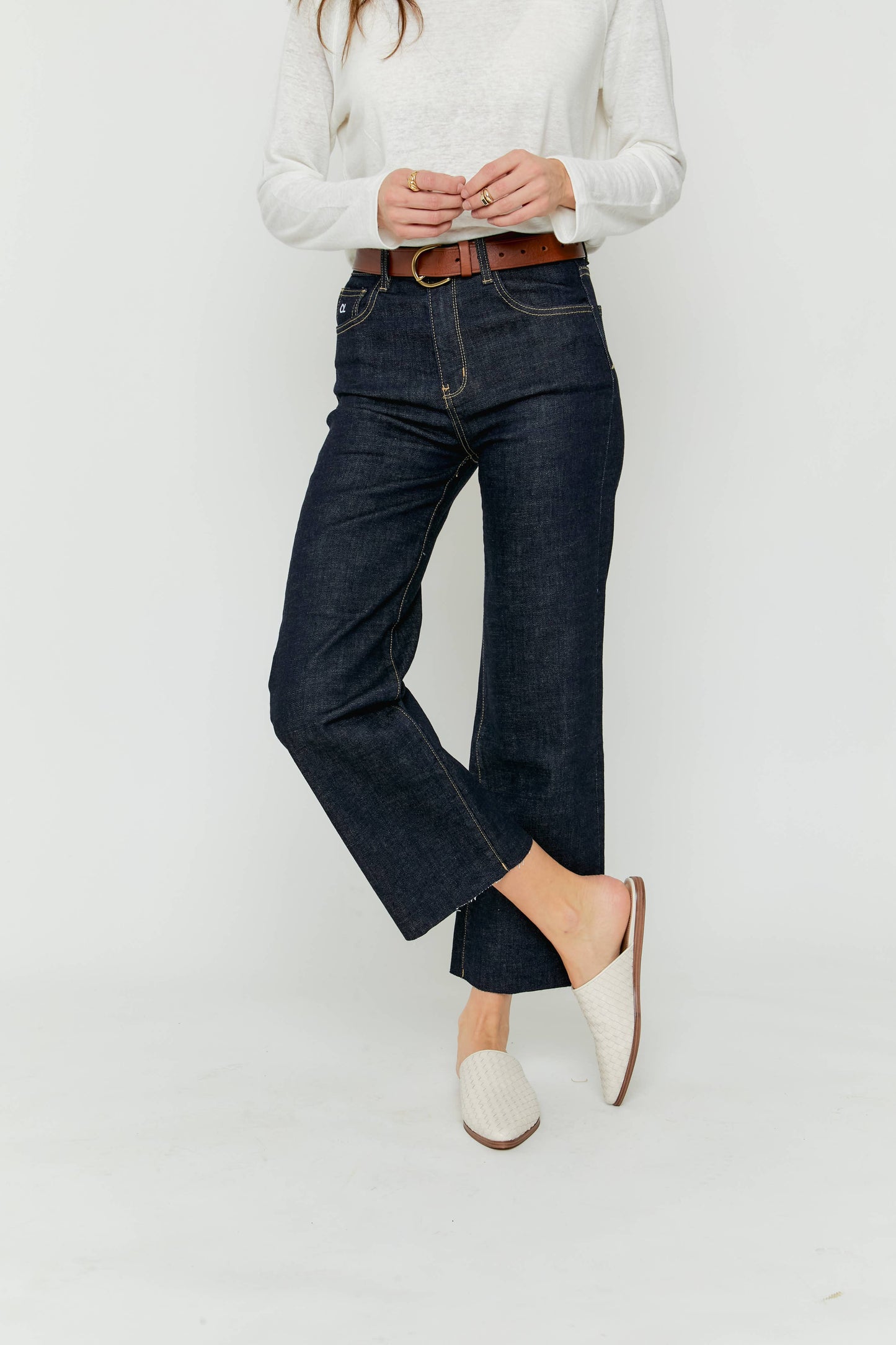 Aberdeen High Rise Wide Leg Crop Sculpt+ Timbers