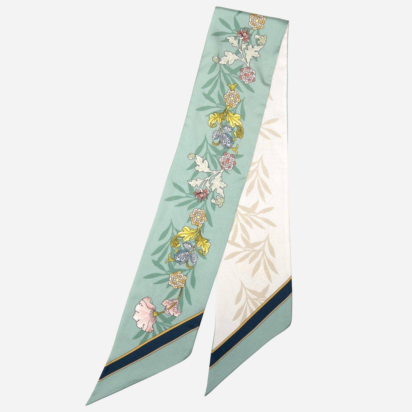 Sabrina - Skinny Silk Scarf - Pale Aqua