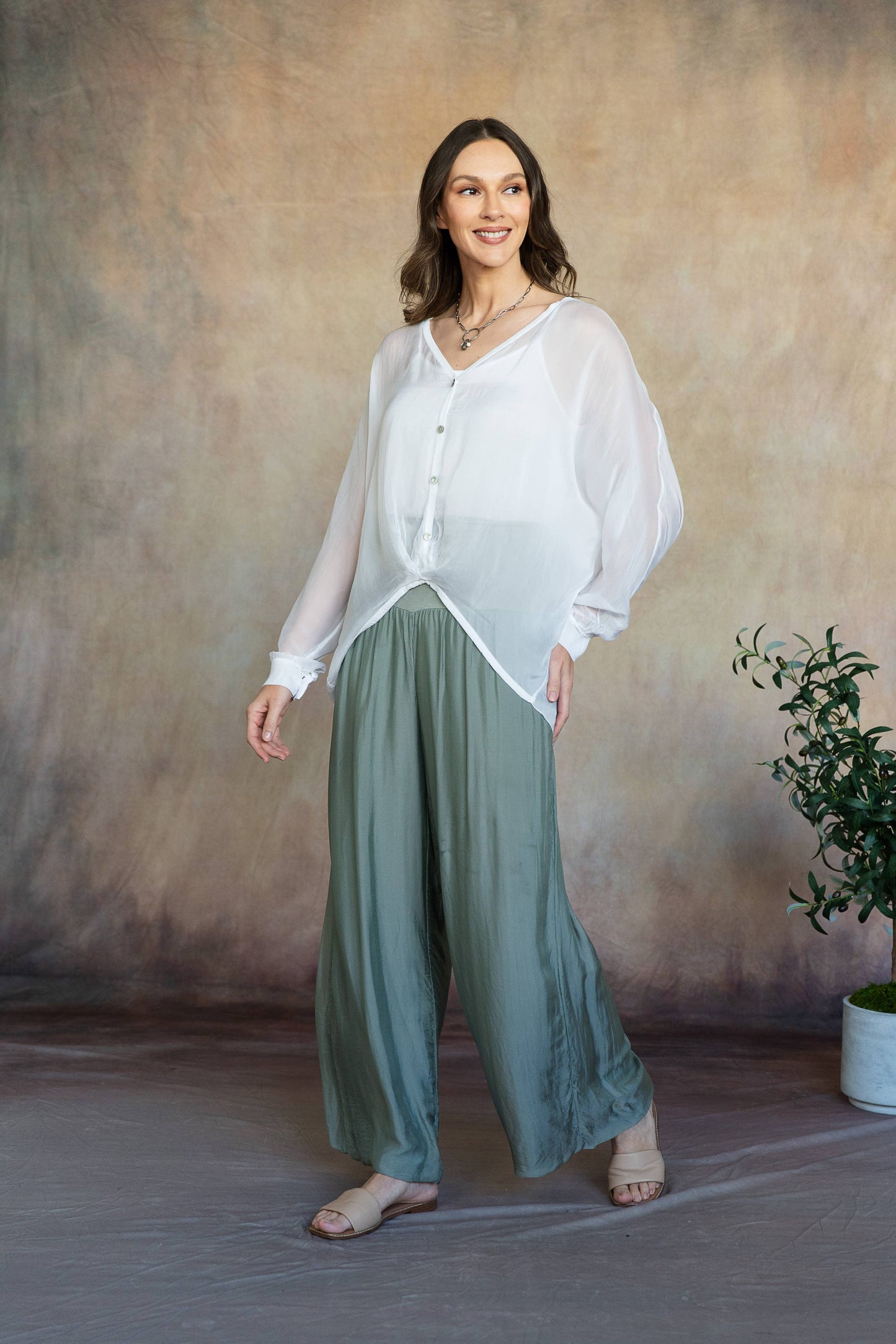 Madelyn Italian Silk Pants