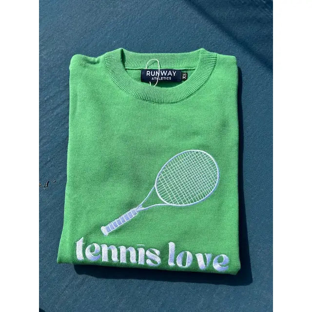 Tennis Sweater - Spring Weight Flat Embroidery
