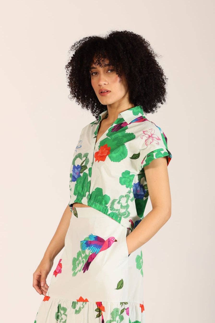 FOREST FLUTTER ZIA TOP