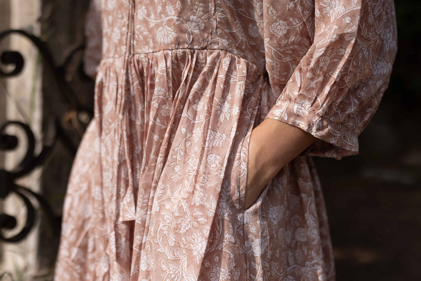 Cotton Venus Midi Dress ~ Ecru