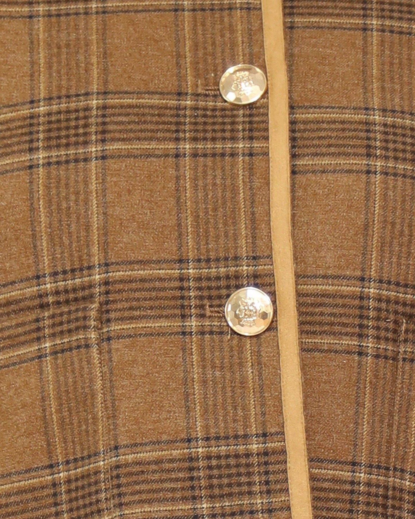Dynasty Boxy Paisley Jacket - Caramel/Black Check