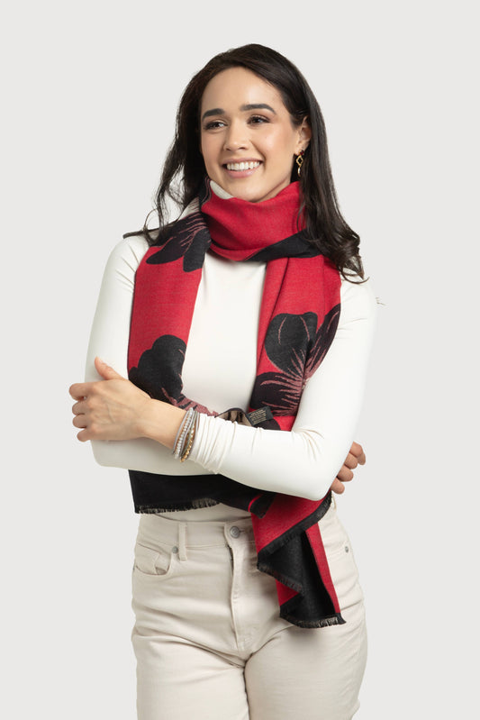 Fresh Floral Reversible Scarf