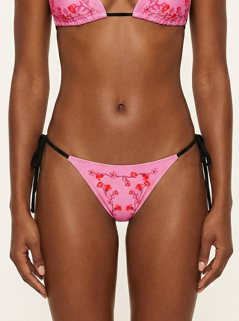 Wild Rose Reversible Tie Side Bottom