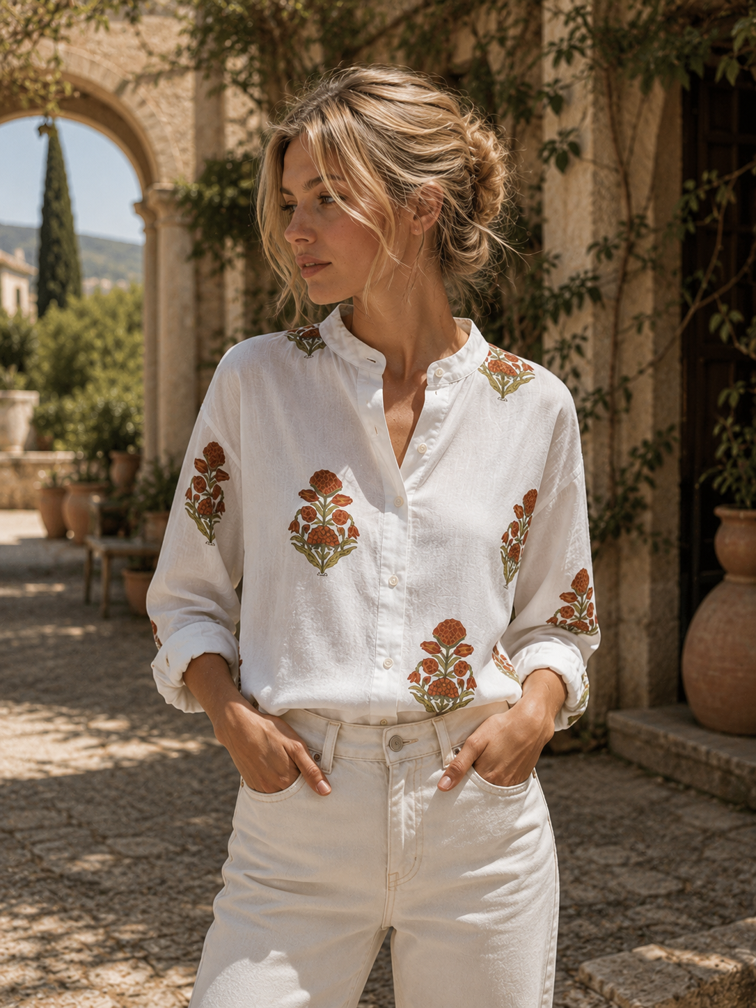 Relaxed Everyday Oversized Blouse ~ Terracotta