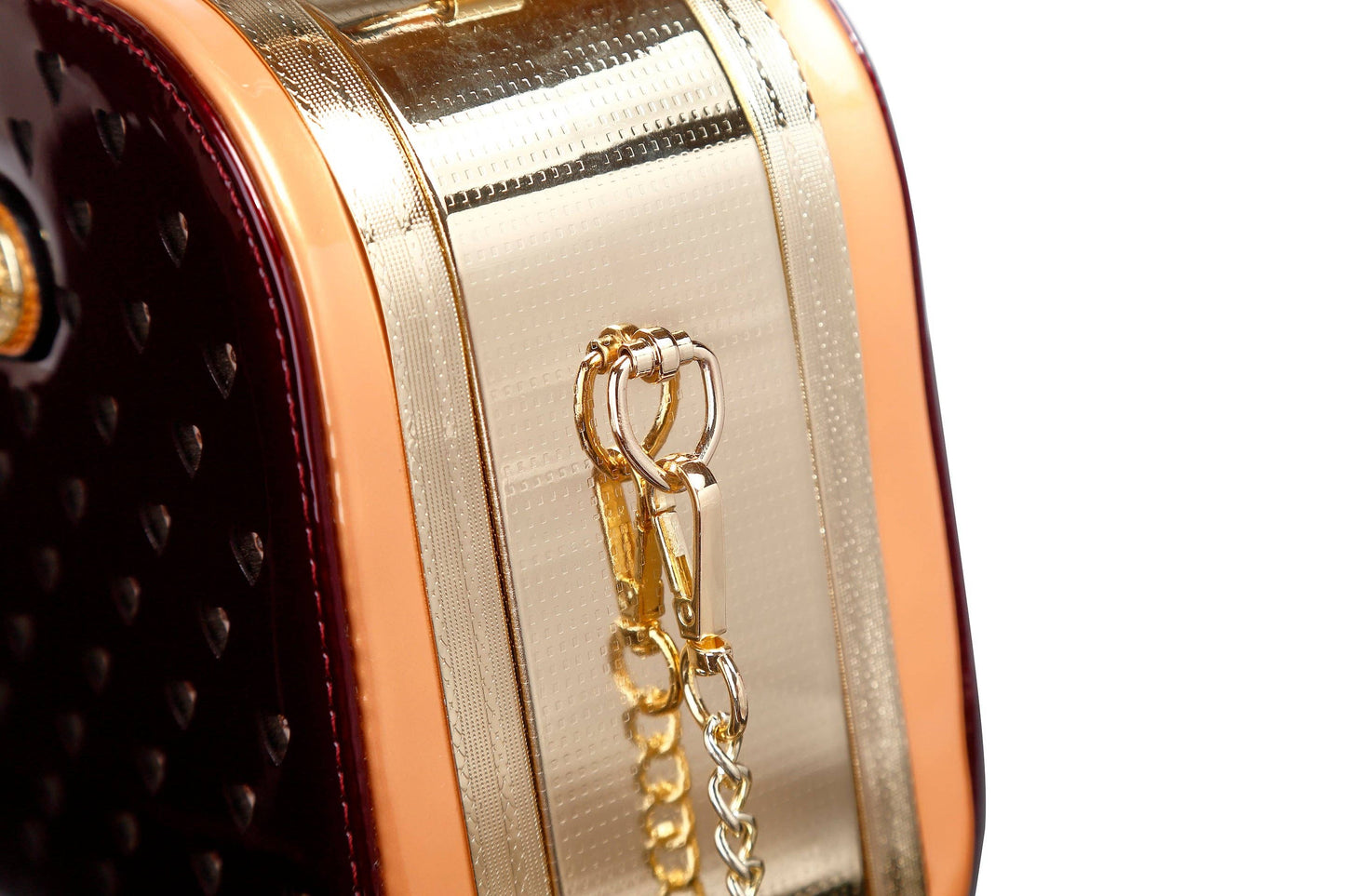 Brangio Italy Elegant Heart-Embellished Top Handle Bag