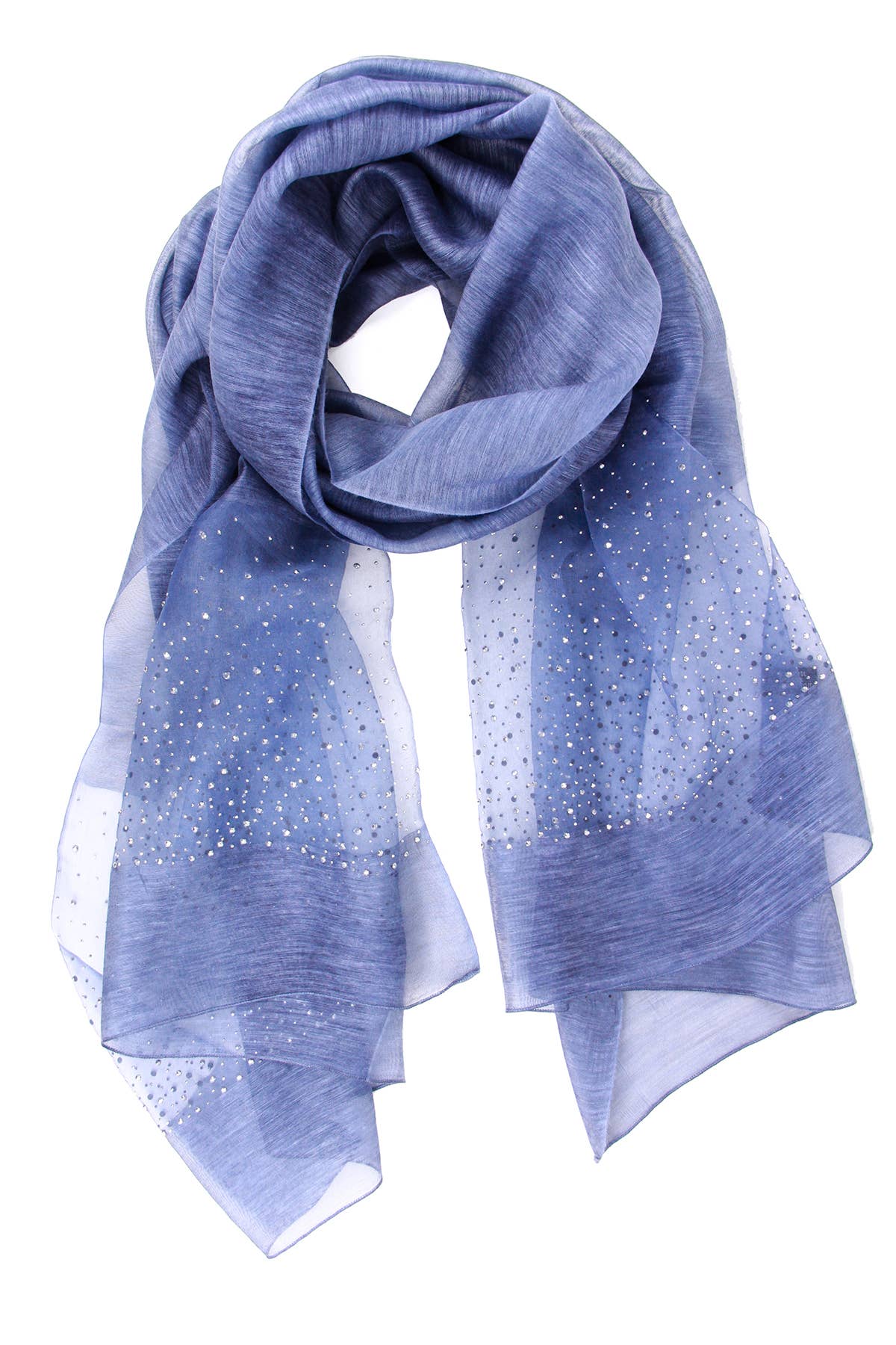 Star Gazer Wool Blend Sparkle Silk Scarf