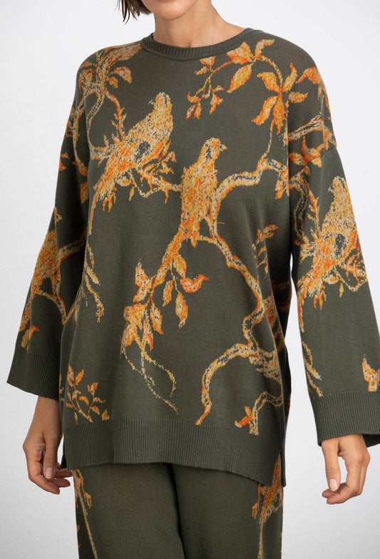 JACQUARD BIRDIE SWEATER
