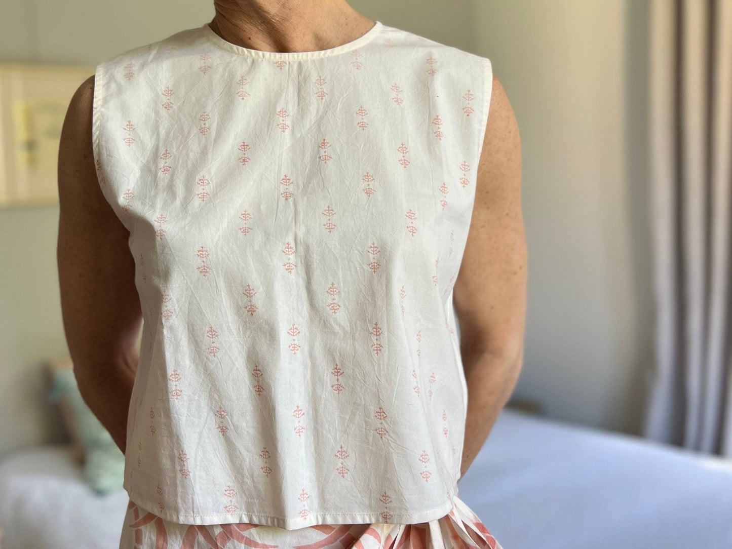 Peach Staghorn Boxy Top
