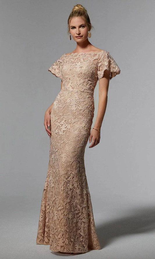 Champagne Evening Gown by MGNY