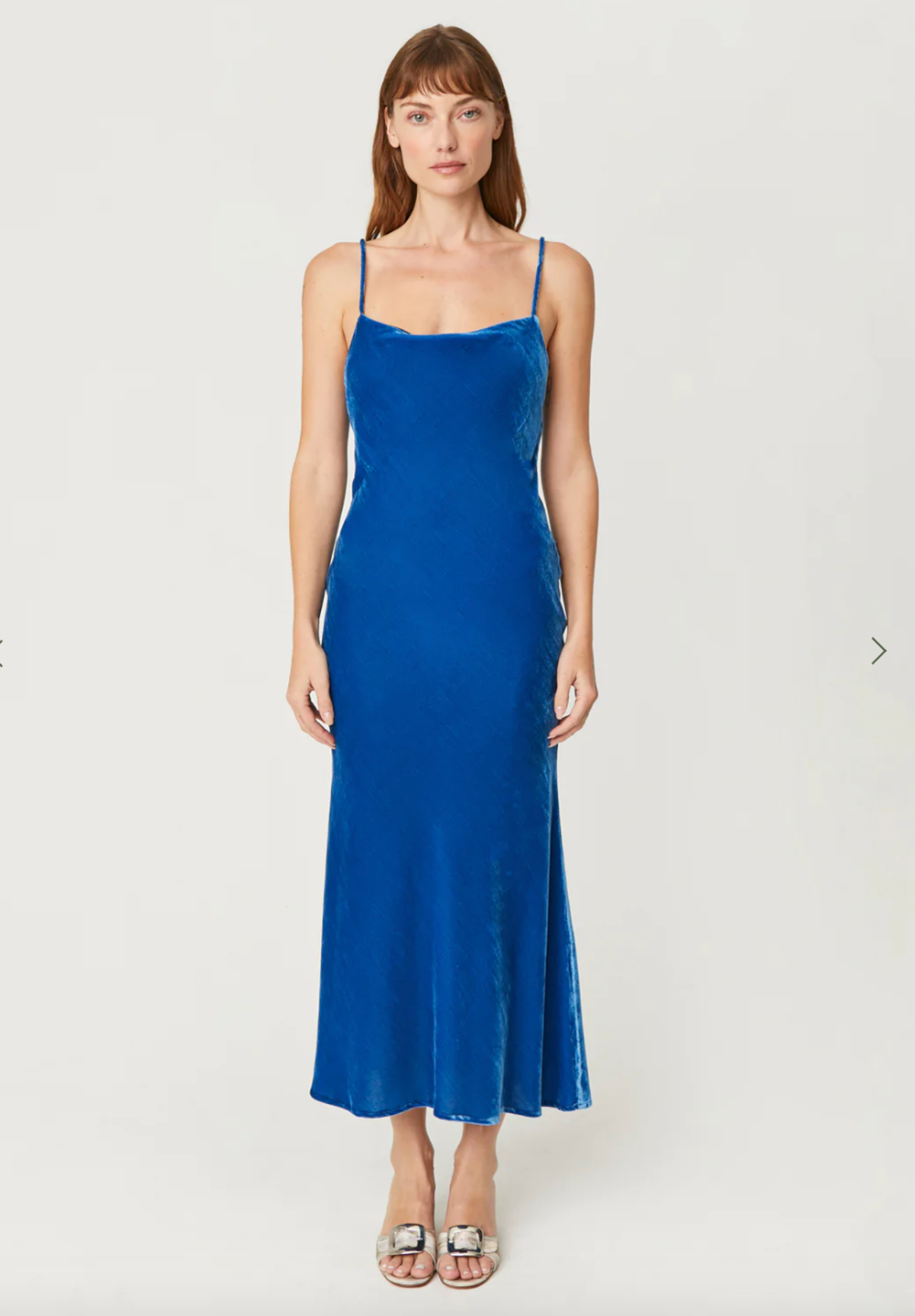 Rhode Velvet Jemima Dress in Air Force Blue